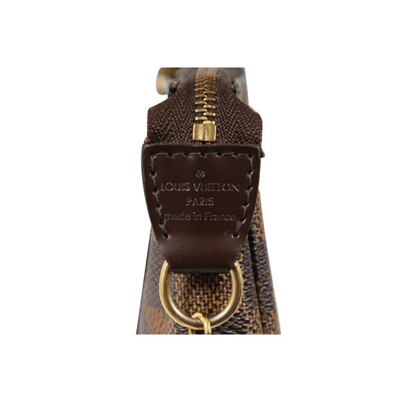 Louis Vuitton LV Damier Ebene Mini Pochette Accessories Brown Canvas Clutch - Picture 8 of 13